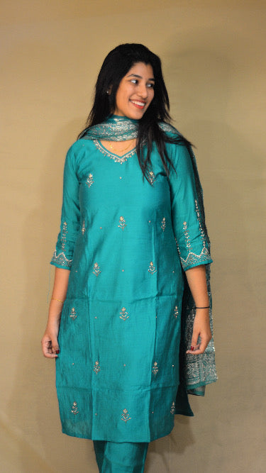 Festive teal 3PC set