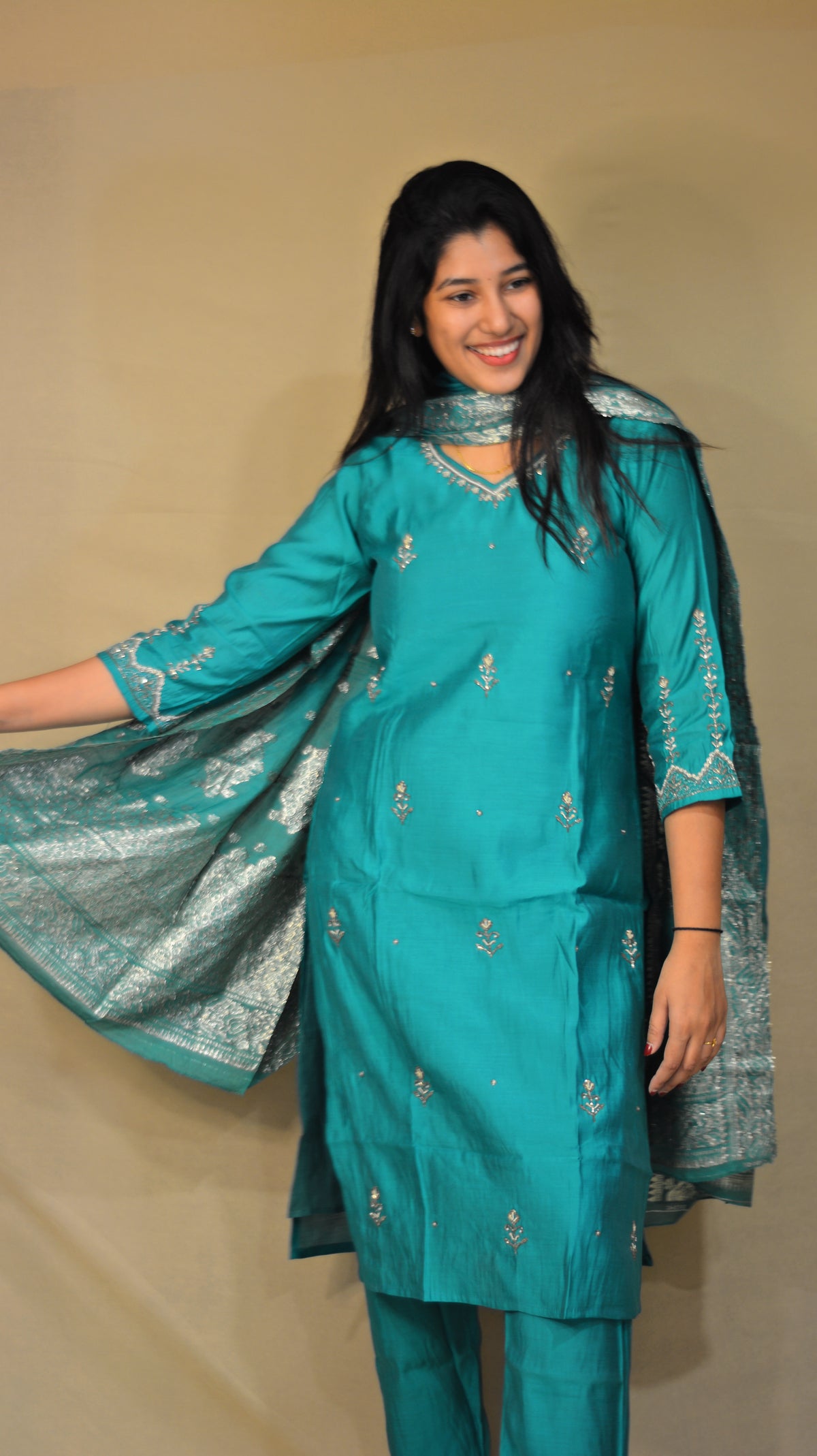 Festive teal 3PC set